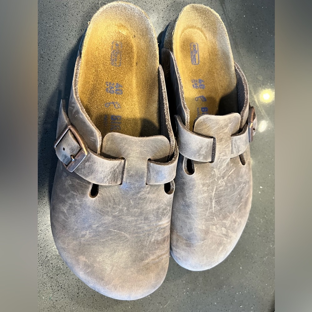 Birkenstocks Boston Soft Footbed Leather mules